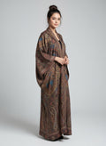 Pashmina Abaya Kimono – Midnight Rust Heritage