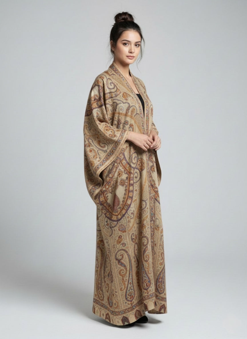 Pashmina Abaya Kimono – Ochre Heritage Paisley