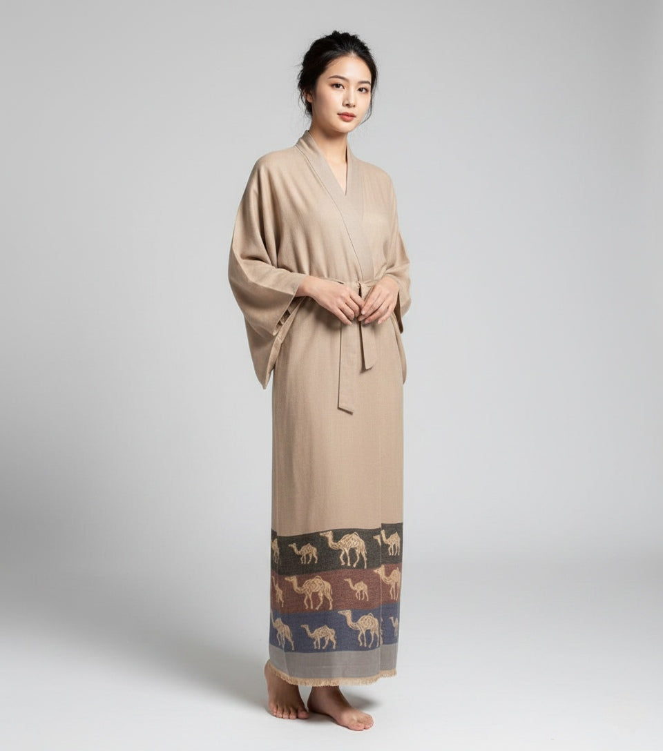 Kimono Pashmina Abaya – Desert Caravan Beige